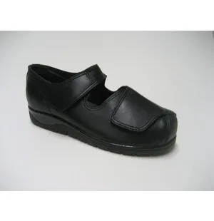 Pirka seniorskor i Svart läder (fast tå) image