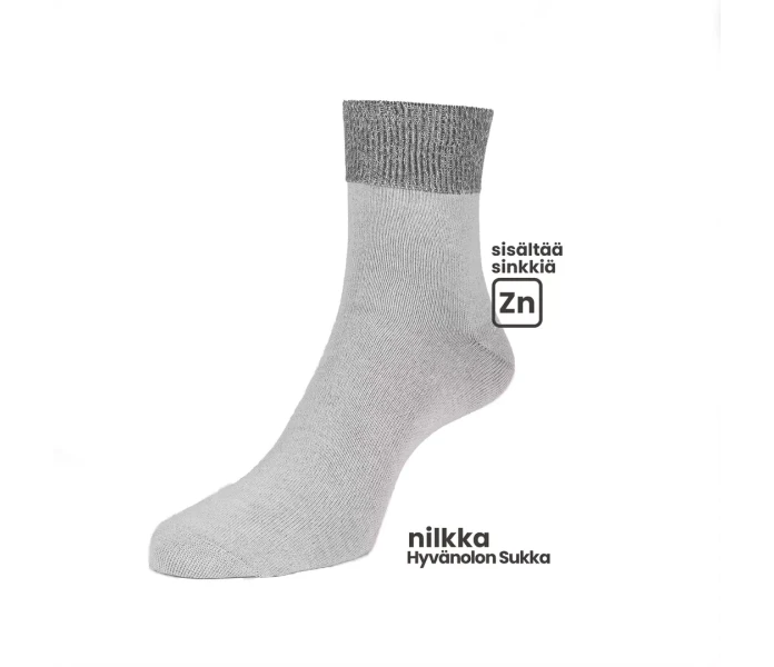 hyvanolon nilkkasukka harmaa1 kuva