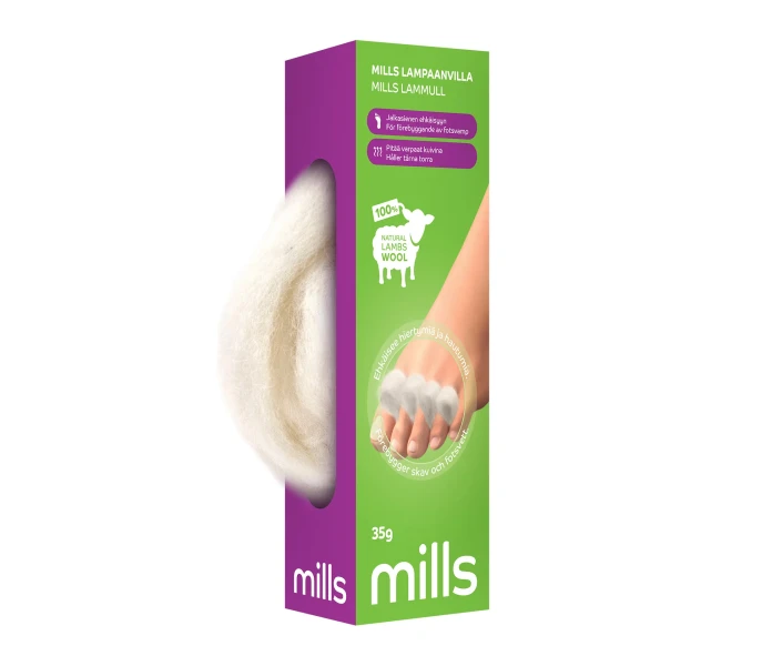 Mills Lampaanvilla 35g pakkaus Left Wool 1920x1920px 72dpi web kuva