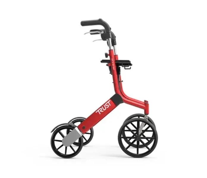 rollator trust care  lets go out red image